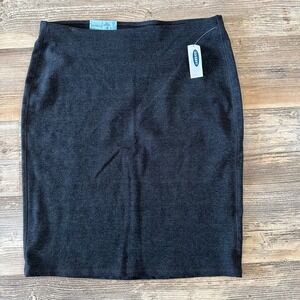 Old Navy Womens Size M Knit Pencil Skirt Career Office Wear Gray